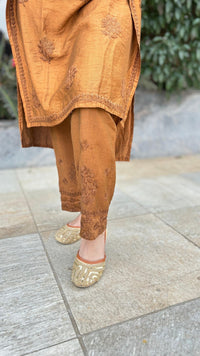 Alfaaz Handworked Chanderi Co - ord Chikankari Set - Chikankari official