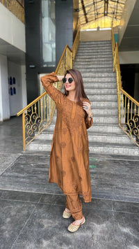 Alfaaz Handworked Chanderi Co - ord Chikankari Set - Chikankari official
