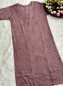 Alfaaz Pure Modal Soft pant Set - Chikankari official