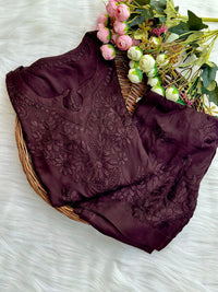 Alfaaz Pure Modal Soft pant Set - Chikankari official