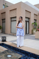 Aline Strap short Top - Chikankari official