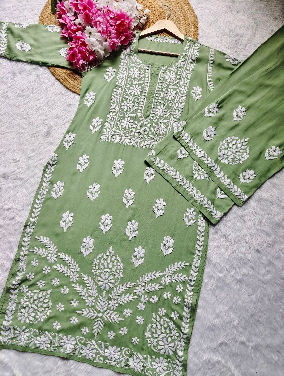 All new Modal Cotton Combo - Chikankari official
