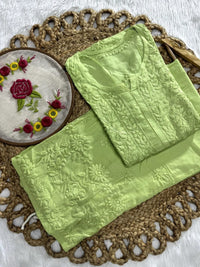 All new Modal Dyed Set - Chikankari official