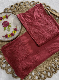 All new Modal Dyed Set - Chikankari official