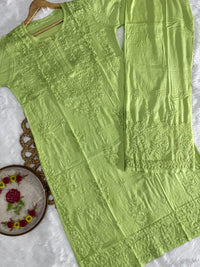 All new Modal Dyed Set - Chikankari official