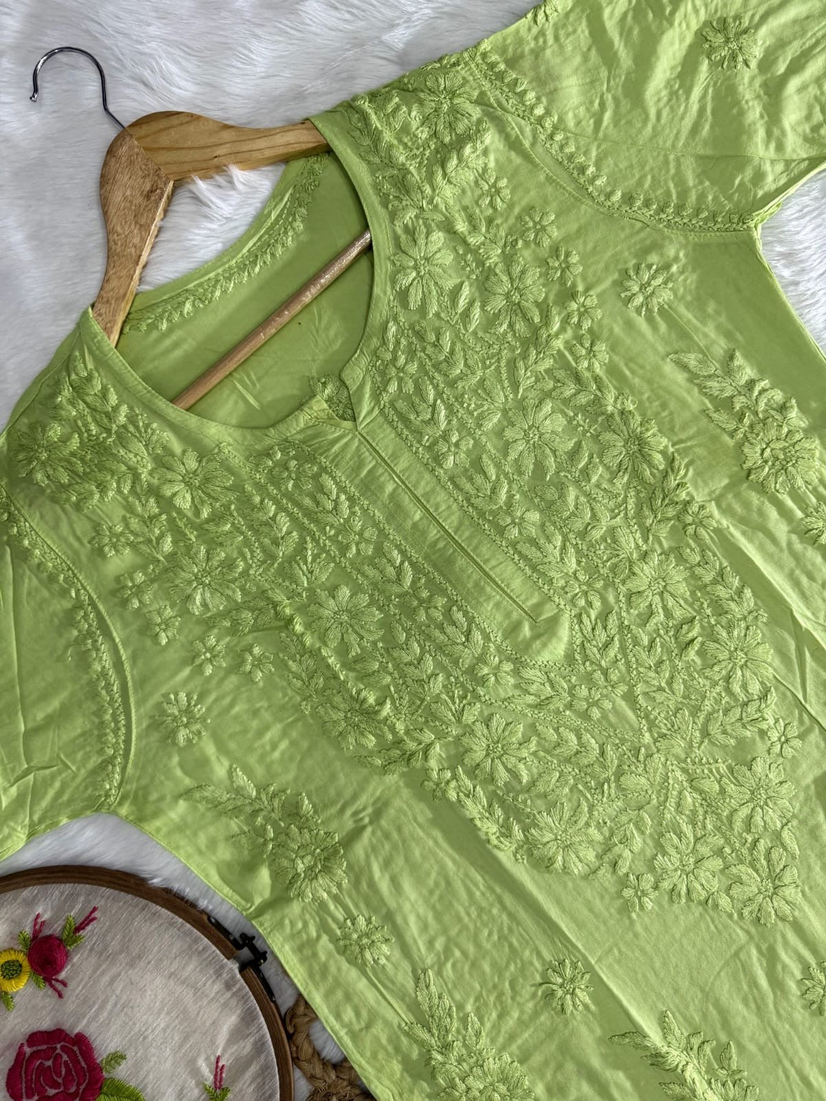 All new Modal Dyed Set - Chikankari official