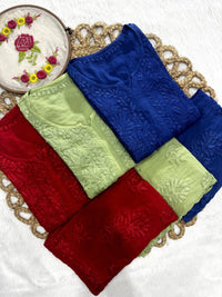 All new Modal Dyed Set - Chikankari official