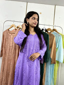 All new Modal Dyed Set - Chikankari official