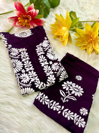 Anaya Big Buta hand Work kurta combo - Chikankari official