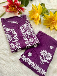 Anaya Big Buta hand Work kurta combo - Chikankari official