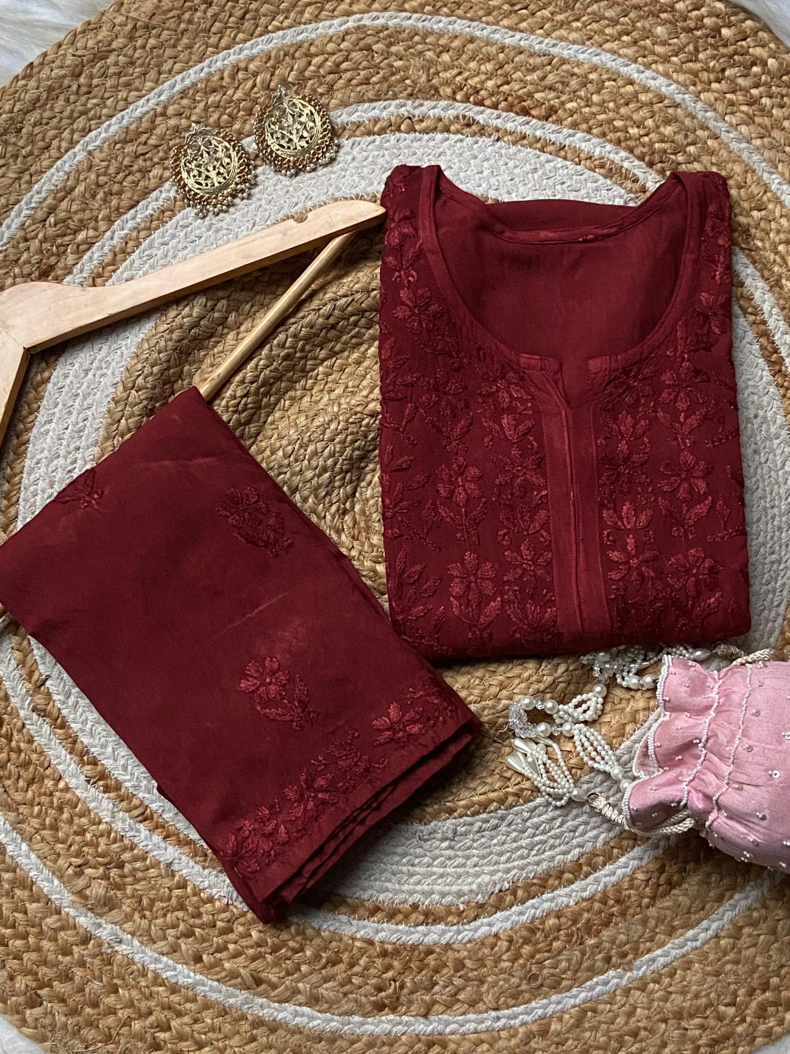 Anaya Heavy Daman Rayon Plazzo Set - Chikankari official