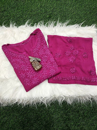Anaya Rangin Chikankari 3d Work Handworked Set - Chikankari official