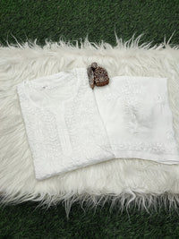 Anaya Rangin Chikankari 3d Work Handworked Set - Chikankari official