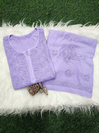 Anaya Rangin Chikankari 3d Work Handworked Set - Chikankari official