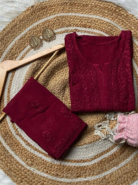 Anaya Rangin Rayon Plazzo Combo - Chikankari official