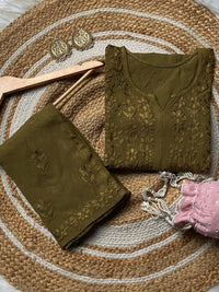 Anaya Rangin Rayon Plazzo Combo - Chikankari official