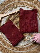 Anaya Rangin Rayon Plazzo Combo - Chikankari official