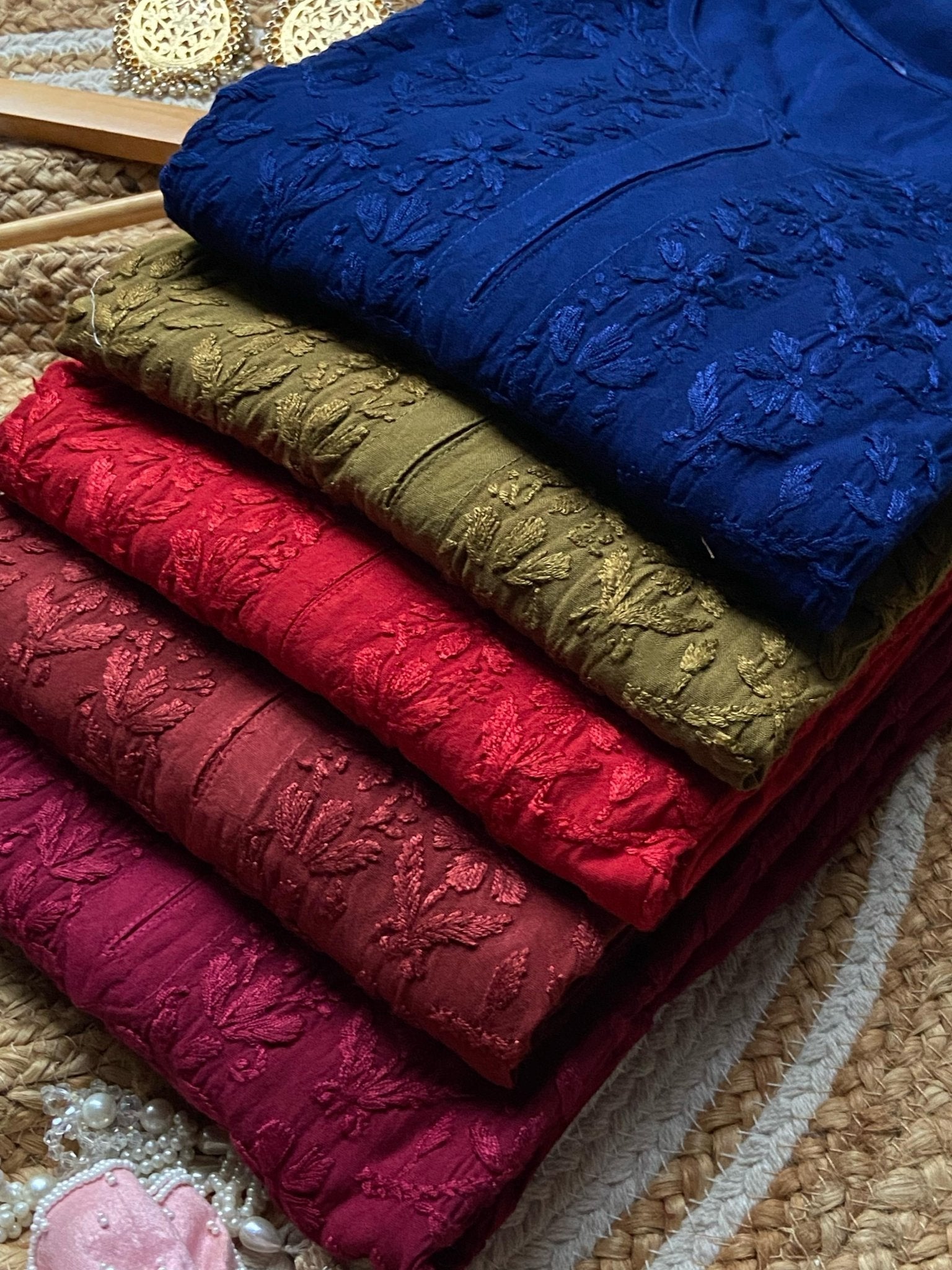 Anaya Rangin Rayon Plazzo Combo - Chikankari official