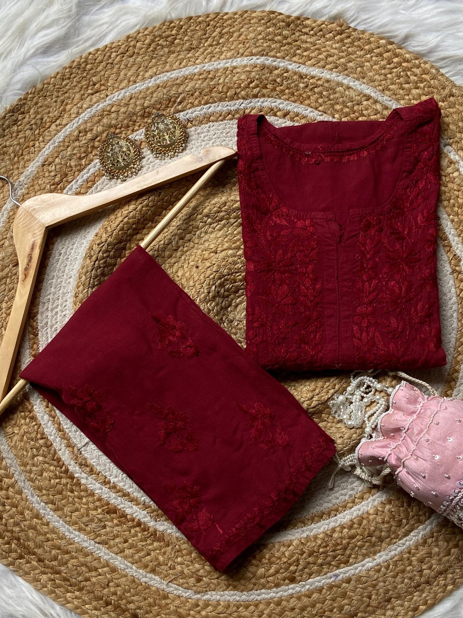 Anaya Rangin Soft Modal Heavy Work Kurta Set - Chikankari official