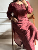 Anaya Rangin Soft Modal Heavy Work Kurta Set - Chikankari official