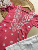 Anaya thread Modal chikan Kurta - Chikankari official
