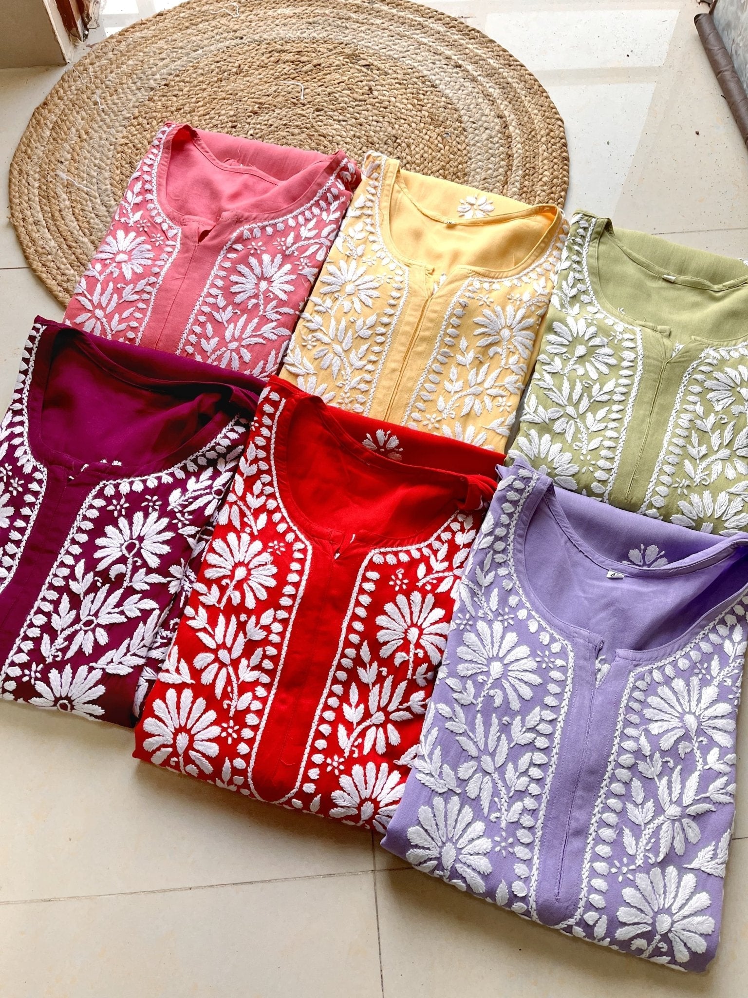 Anaya thread Modal chikan Kurta - Chikankari official