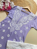 Anaya thread Modal chikan Kurta - Chikankari official