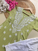 Anaya thread Modal chikan Kurta - Chikankari official