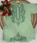 Anchor thread 3d Short Modal top With Dhoti combo - Chikankari official