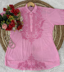 Anchor thread 3d Short Modal top With Dhoti combo - Chikankari official