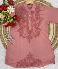 Anchor thread 3d Short Modal top With Dhoti combo - Chikankari official