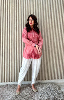 Anchor thread 3d Short Modal top With Dhoti combo - Chikankari official