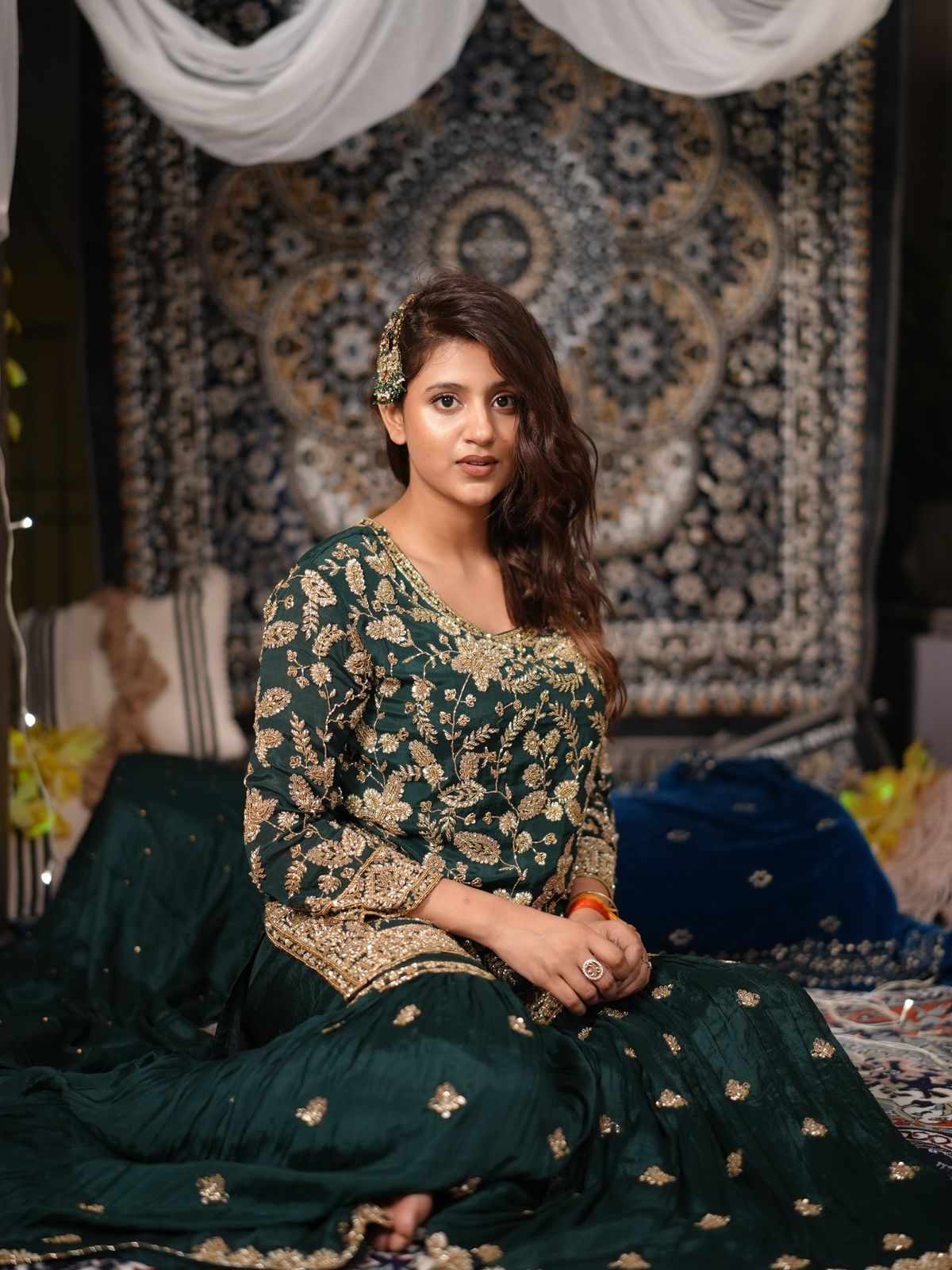 Anjali arora 3pc Designer Ethnic Suit - Chikankari official