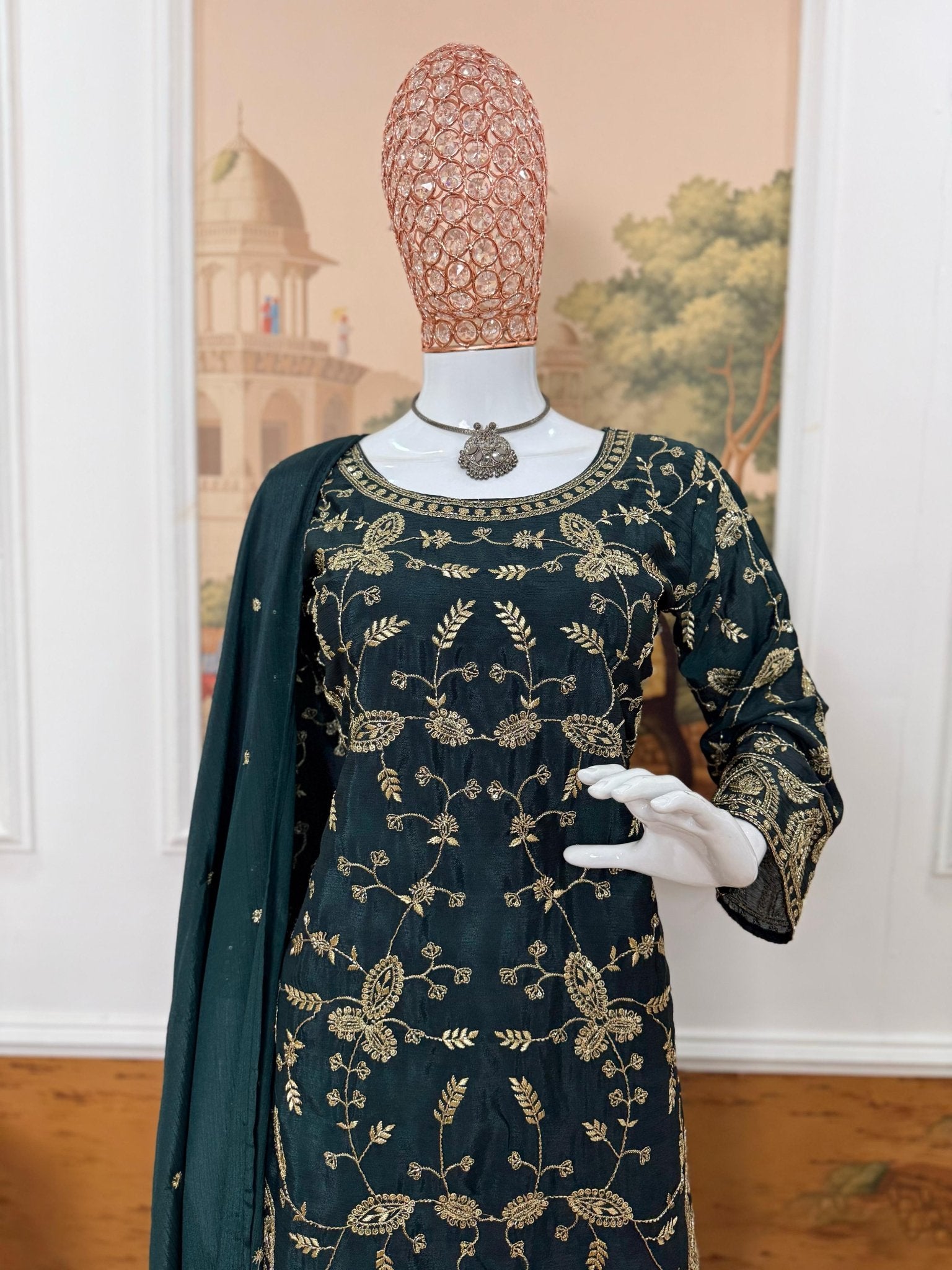 Anjali arora 3pc Designer Ethnic Suit - Chikankari official
