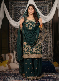 Anjali arora 3pc Designer Ethnic Suit - Chikankari official
