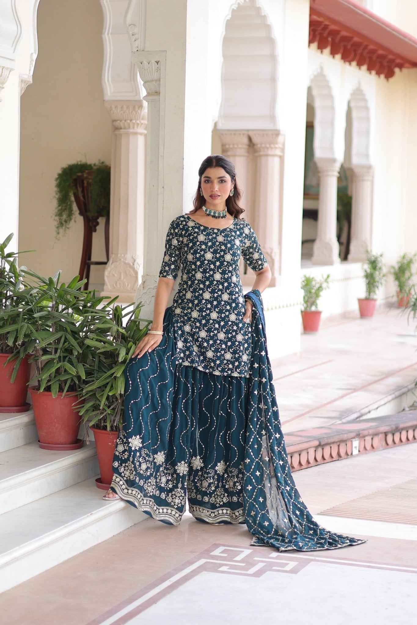 Ayaat Designer Wedding 3pc Set - Chikankari official