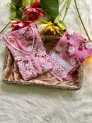 Ayaat Mul Gown combo Hand embroidered - Chikankari official