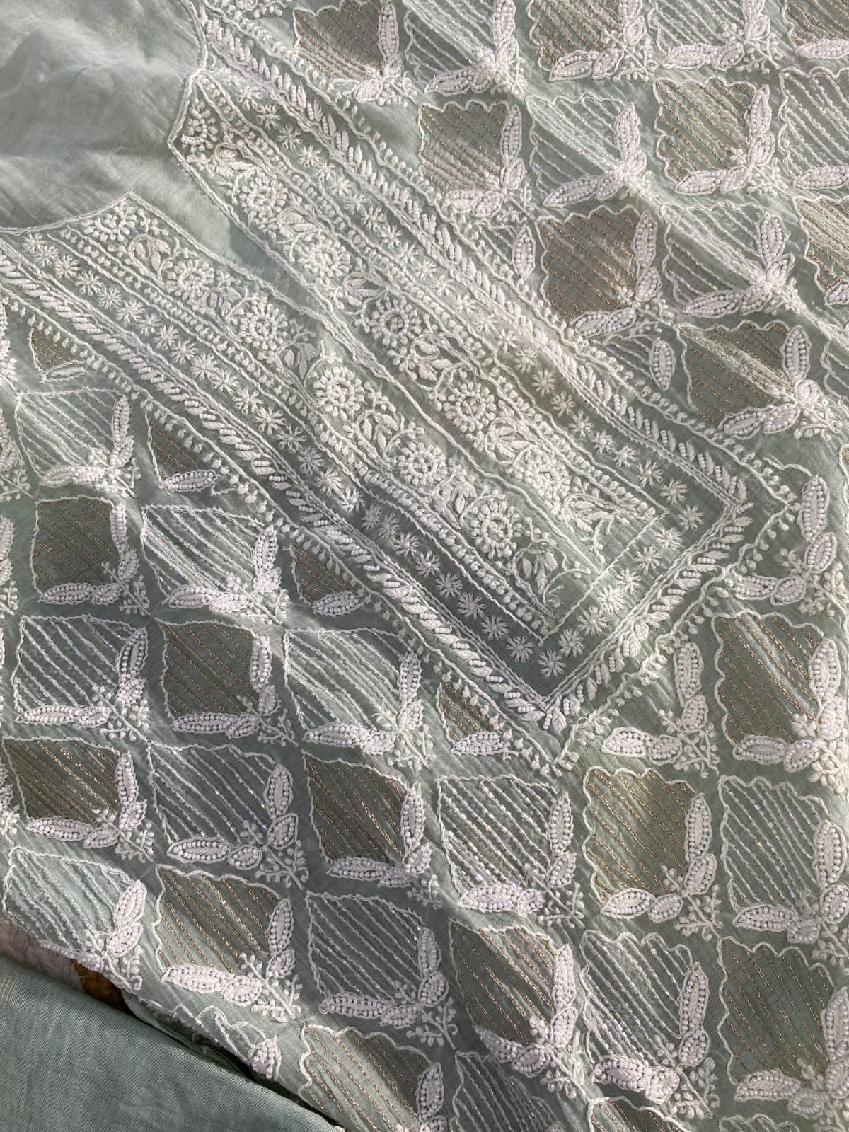 Pure Soft Mul Chanderi Chikankari