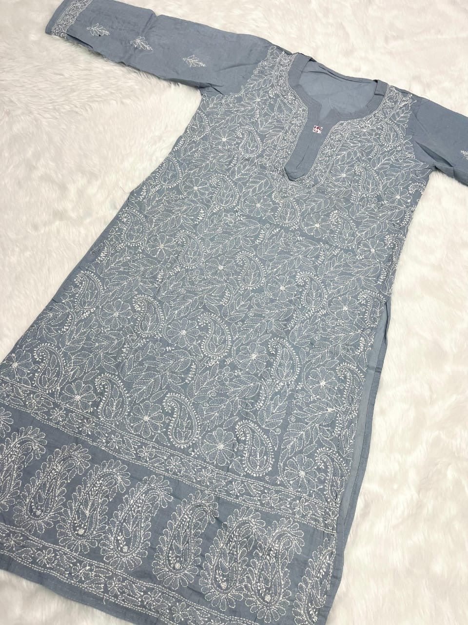 Bakhiya Jaal Trivoile Cotton - Chikankari official