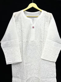 Bakhiya Jaal Trivoile Cotton - Chikankari official