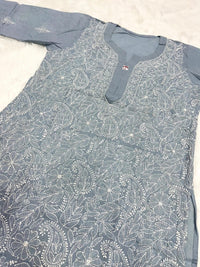 Bakhiya Jaal Trivoile Cotton - Chikankari official