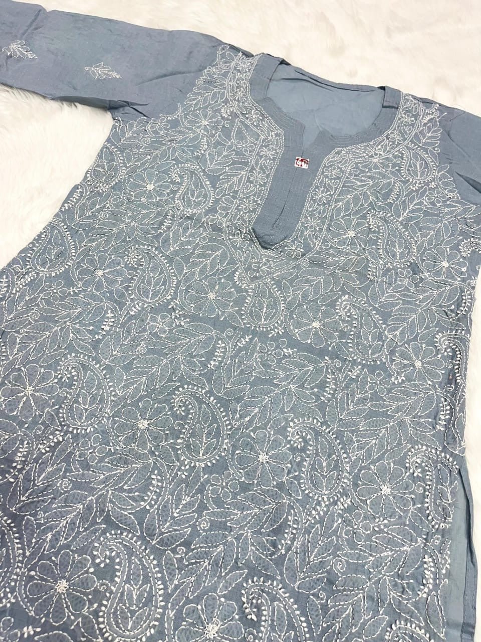 Bakhiya Jaal Trivoile Cotton - Chikankari official