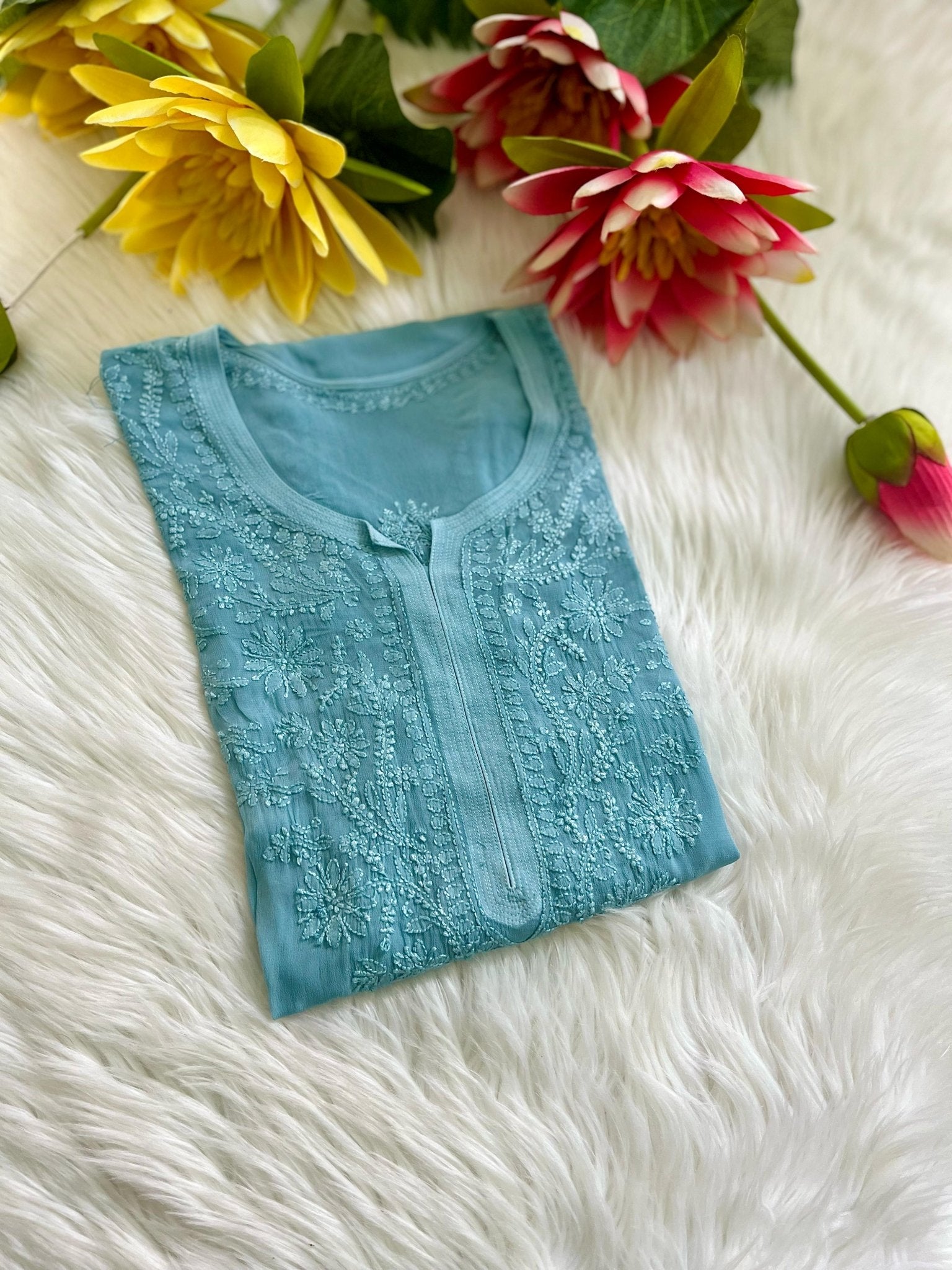 Bakhiya Work premium Viscose - Chikankari official