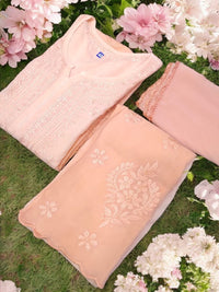 Beautiful Cut Work Modal Co - Ord Set with Dupatta - Chikankari official