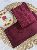 Beautiful dual shade Reyon kurti with palazzo - Chikankari official