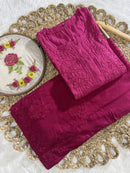 Beautiful dual shade Reyon kurti with palazzo - Chikankari official