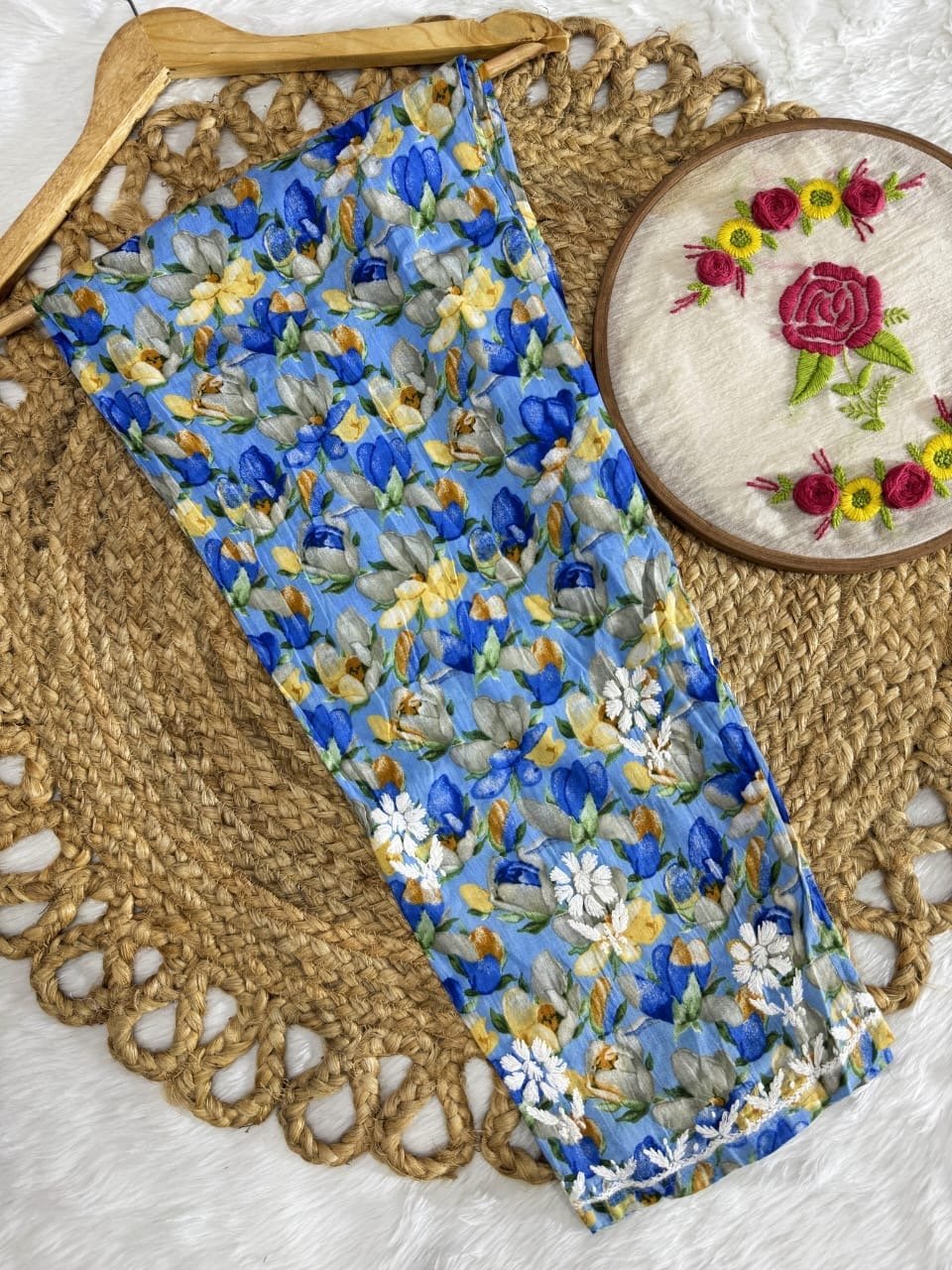 beautiful Mul Co - Ord A New Concept In Mul shirt with pant Set - Chikankari official