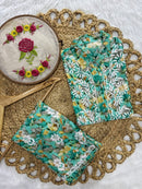 beautiful Mul Co - Ord A New Concept In Mul shirt with pant Set - Chikankari official