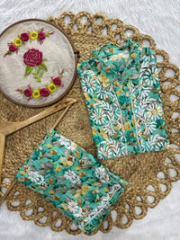 beautiful Mul Co - Ord A New Concept In Mul shirt with pant Set - Chikankari official