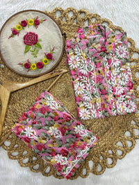 beautiful Mul Co - Ord A New Concept In Mul shirt with pant Set - Chikankari official